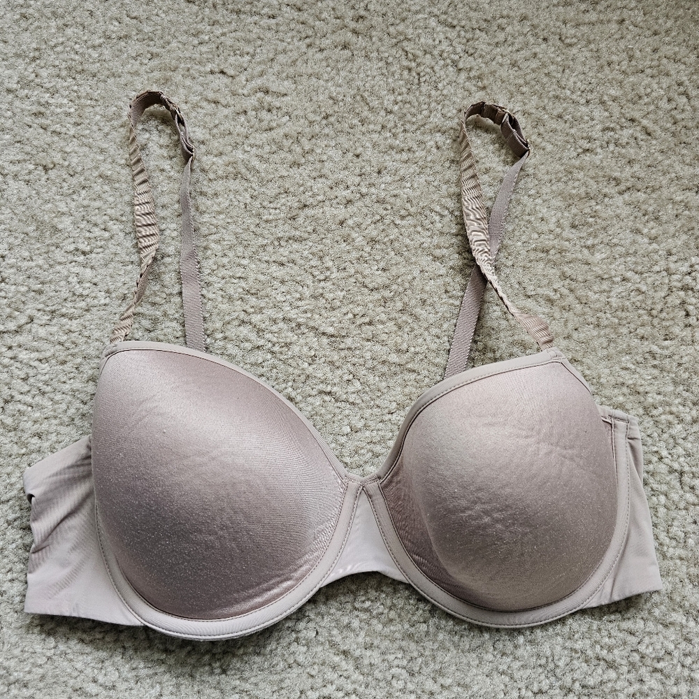 ThirdLove 24/7 classic tshirt bra brown tan nude underwire lightly lined 34C 1/2